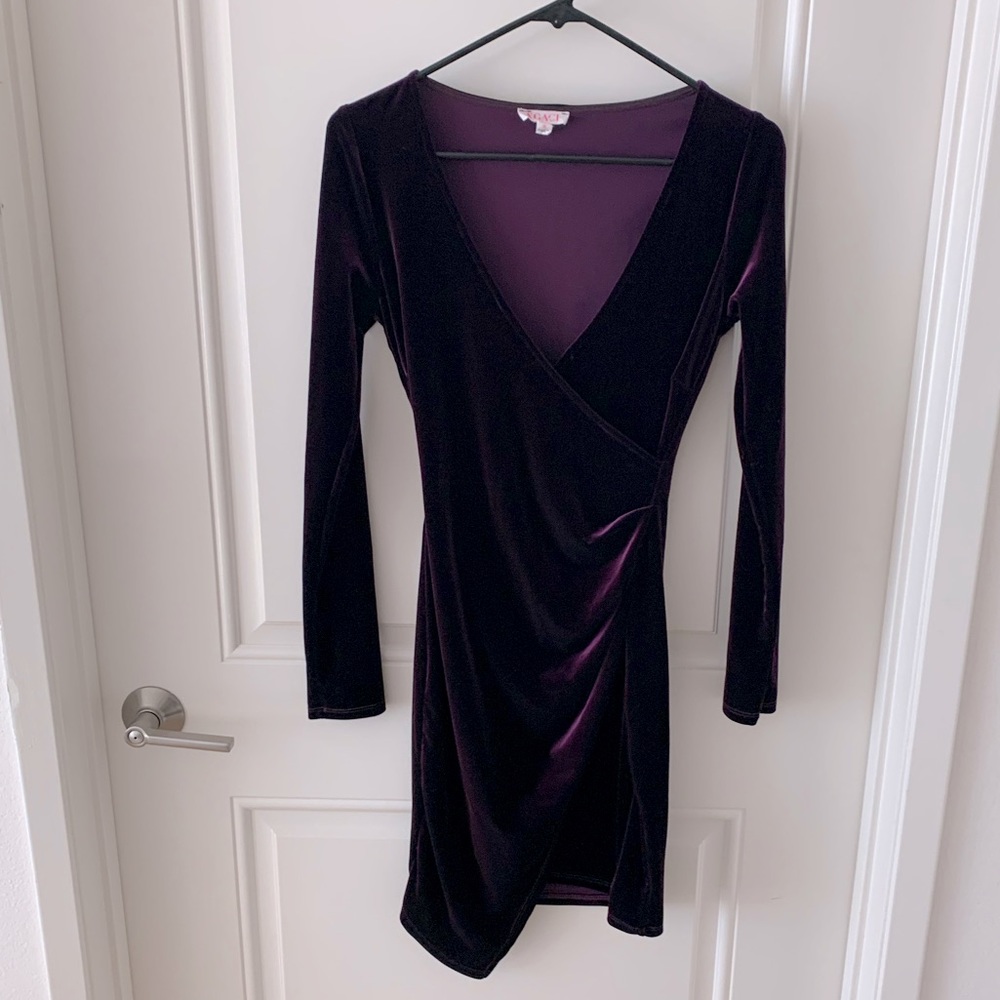 Mini velvet dress